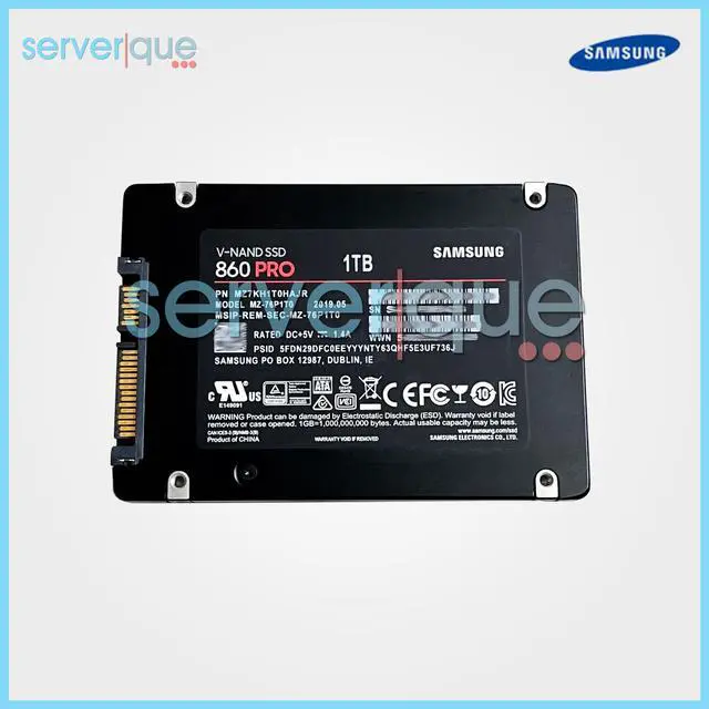 Main image of MZ-76P1T0 Samsung 860 PRO Series 1TB SATA 2.5" Solid State Drive MZ7KH1T0HAJR