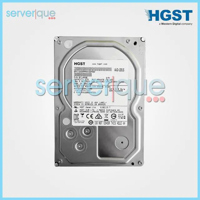 Alt view image 4 of 6 - HGST Ultrastar 7K4000 HUS724020ALA640 2 TB 3.5" Internal Hard Drive (0F14690)