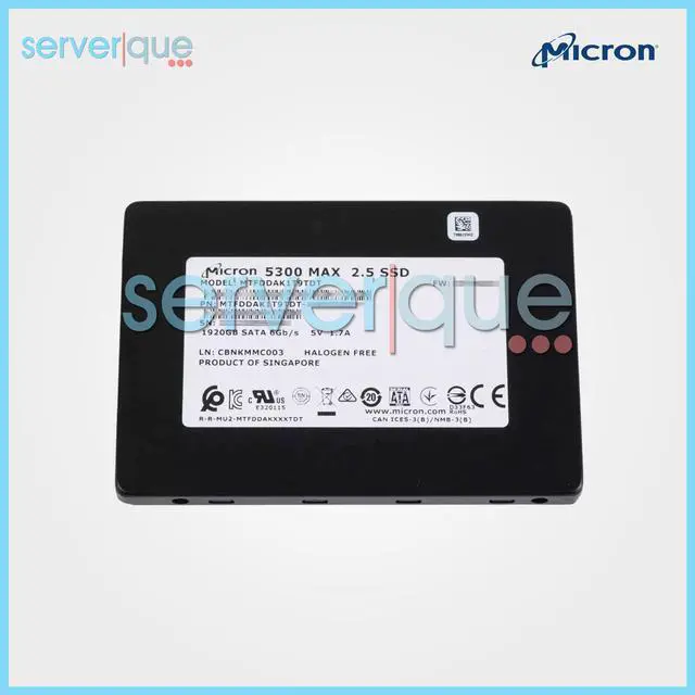 Main image of Micron MTFDDAK1T9TDT 5300 MAX 1.92TB SATA 6Gbps 2.5'' Internal Solid State Drive