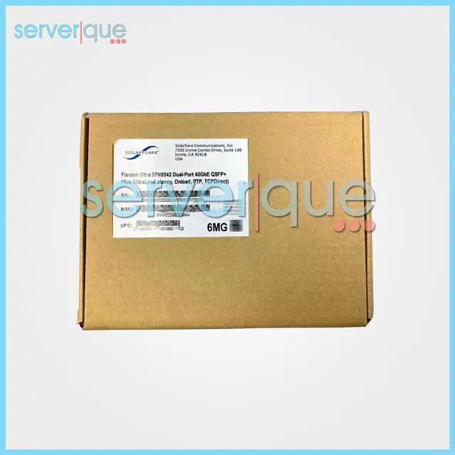Main image of SFN8542-PLUS Solarflare 40Gbe Dual Port PCI-e x16 QSFP+ Server Adapter SEALED