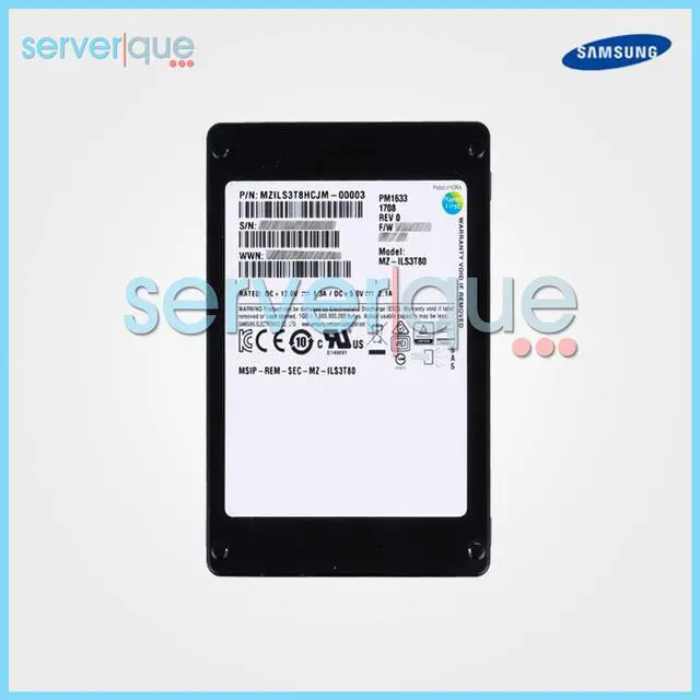 Main image of MZ-ILS3T80 Samsung PM1633 3.84TB SAS 12Gbps 2.5" Internal SSD MZILS3T8HCJM