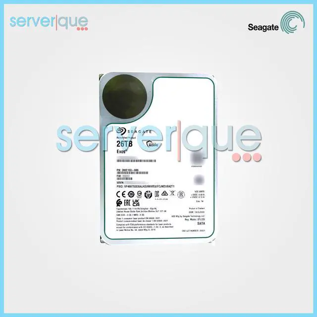 Main image of ST26000NM000C Seagate Exos CMR 26TB 6Gbps 7.2K SATA 3.5" 4Kn Internal Hard Drive