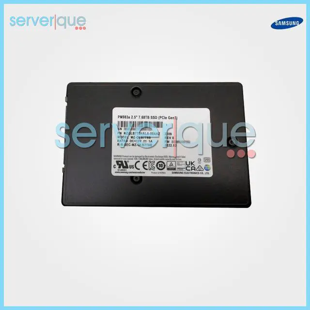 Alt view image 3 of 3 - Samsung MZ-QLB7T6B PM983a 7.68TB PCI e 3.0 x4 NVMe 2.5 Internal SSD MZQLB7T6HALA