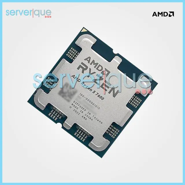 Alt view image 3 of 3 - AMD Ryzen 5 7600 - Ryzen 5 7000 Series Raphael (Zen 4) 6-Core 3.8 GHz Socket AM5 65W AMD Radeon Graphics Processor - 100-100001015 - OEM