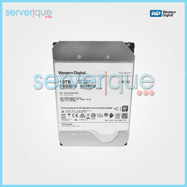 Alt view image 3 of 3 - Western Digital HUH721010AL5201 DC HC510 10TB SAS 12Gbps 256MB 3.5" Hard Drive