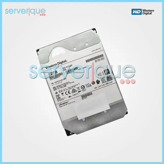 Main image of WD HUH721212AL5204 Ultrastar DC HC520 12TB 3.5" SAS 7.2K 12Gbps 256MB Hard Drive