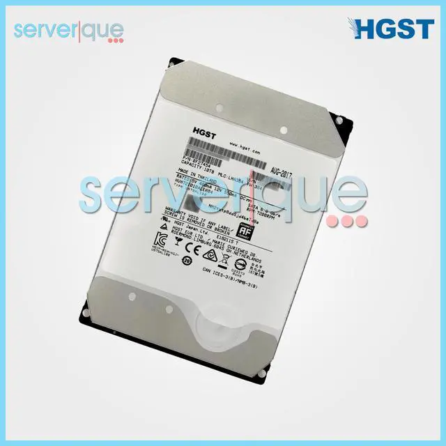 Alt view image 2 of 3 - HUH721010ALE604 HGST 10TB 6Gbps 7200RPM SATA 256MB 3.5" Internal Hard Drive