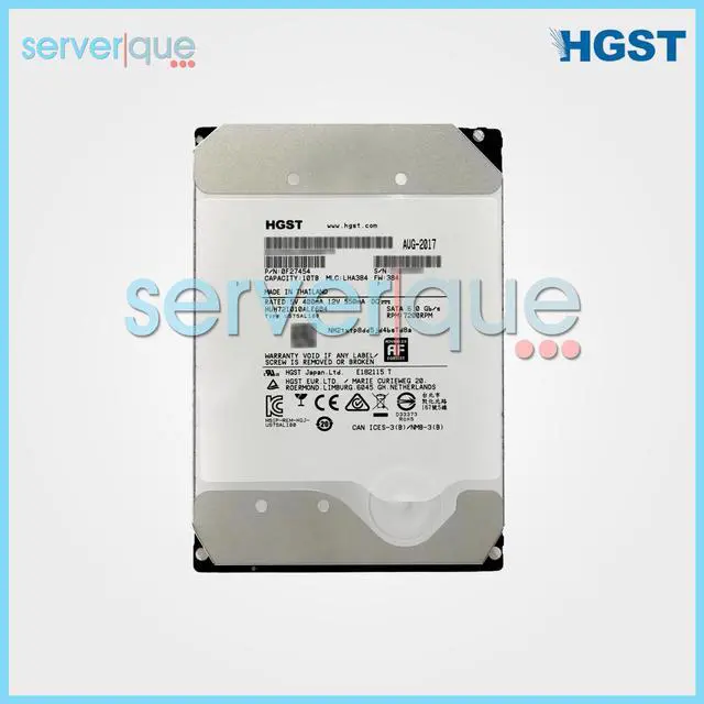 Alt view image 3 of 3 - HUH721010ALE604 HGST 10TB 6Gbps 7200RPM SATA 256MB 3.5" Internal Hard Drive