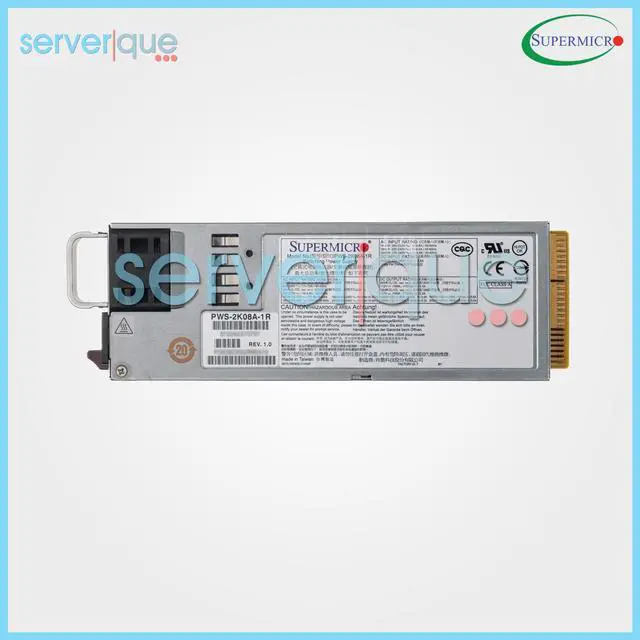 Main image of PWS-2K08A-1R SuperMicro 2000W 80+ 1U Titanium Hot Plug Redundant Power Supply