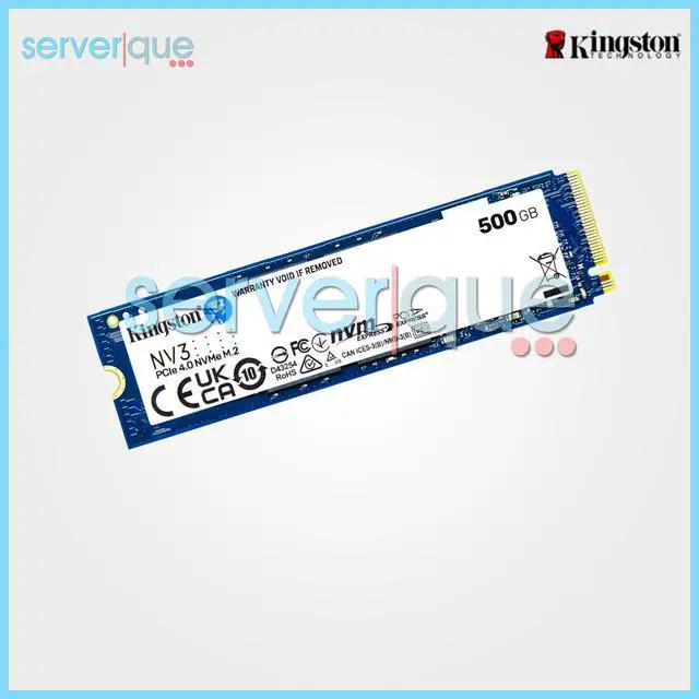 Alt view image 3 of 3 - SNV3S/500G Kingston NV3 500GB PCI Express 4.0 x4 NVMe M.2 2280 Internal SSD