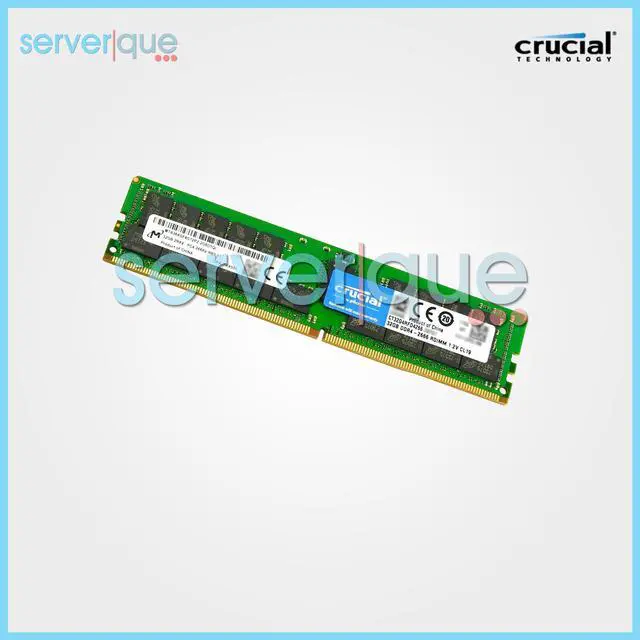 Alt view image 2 of 3 - CT32G4RFD4266 Crucial 32GB PC4-21300 DDR4-2666MHz RDIMM ECC CL19 2Rx4 Memory