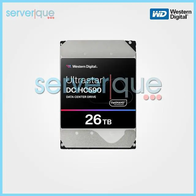 Main image of WD WUH722626ALE6L4 Ultrastar DC HC590 26TB 7.2K SATA 6Gbps 512MB 3.5" Hard Drive