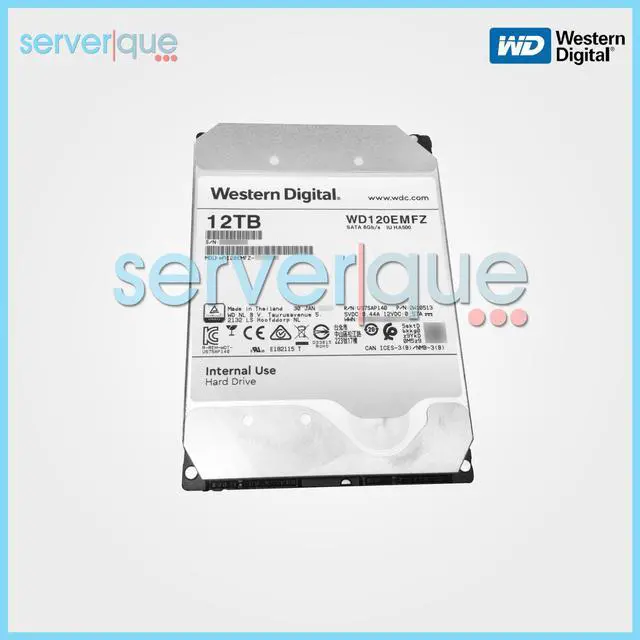 Main image of Western Digital WD120EMFZ 12TB SATA 6Gbps 5400RPM 256MB 3.5" Internal Hard Drive