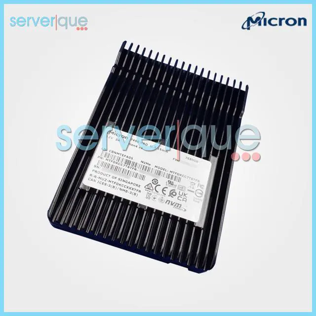 Alt view image 3 of 3 - Micron MTFDKCC7T6TFR 7450 PRO 7.68TB U.3 PCIe 4.0 NVMe 2.5" TLC Internal SSD