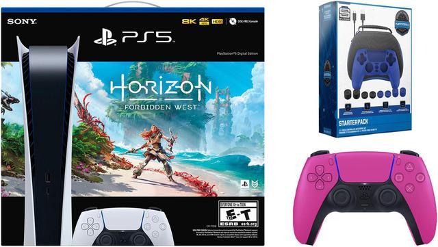 Sony PlayStation 5 Digital Edition Horizon Forbidden West Bundle with Extra  Controller and Accessory Kit - Nova Pink