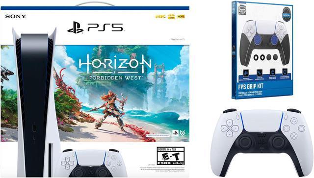 Sony PlayStation 5 Disc Edition Horizon Forbidden West Bundle with Extra  Controller and Grip Kit - Glacier White