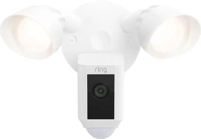 Alt view image 15 of 20 - Ring Floodlight Cam Wired Plus with Motion-Activated 1080p HD Video - White  B08F6GPQQ7