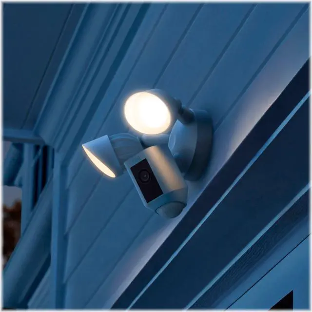 Alt view image 17 of 20 - Ring Floodlight Cam Wired Plus with Motion-Activated 1080p HD Video - White  B08F6GPQQ7