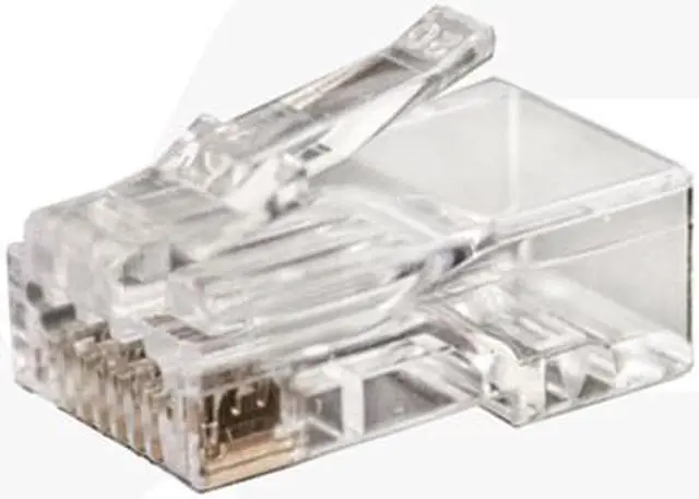 Alt view image 3 of 3 - Vertical Cable Category 6A CAT6/CAT6A Feed Through Plug RJ45 Modular Connector for Solid or Stranded Cable - Unshielded - 100 Pack
