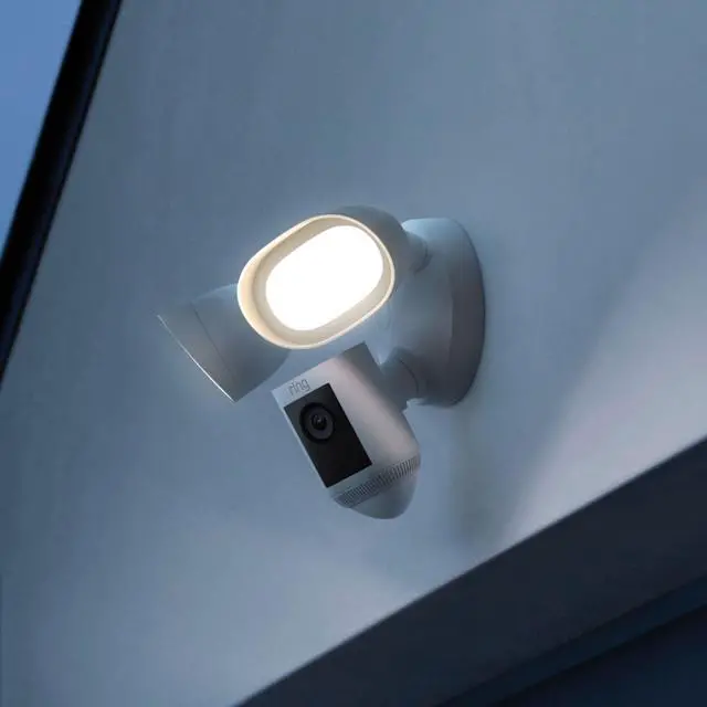 Alt view image 14 of 20 - Ring B08FCWRXQR Floodlight Camera Wired Pro - 1920 x 1080 - 2 MP - 2000 Lumen - LED - Wi-Fi - 2.4 GHz - 5 GHz - Color Night Vision - Motion Detection - 100 to 240 Volts AC - White