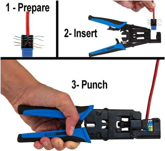 Alt view image 6 of 10 - V-Max 1-Punch Down Termination tool - For Vertical Cable Keystones Only