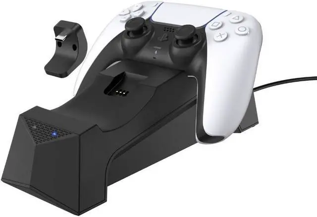 Alt view image 5 of 7 - Sony PlayStation 5 DualSense Wireless Controller with Dual Charging Dock Station Bundle - White