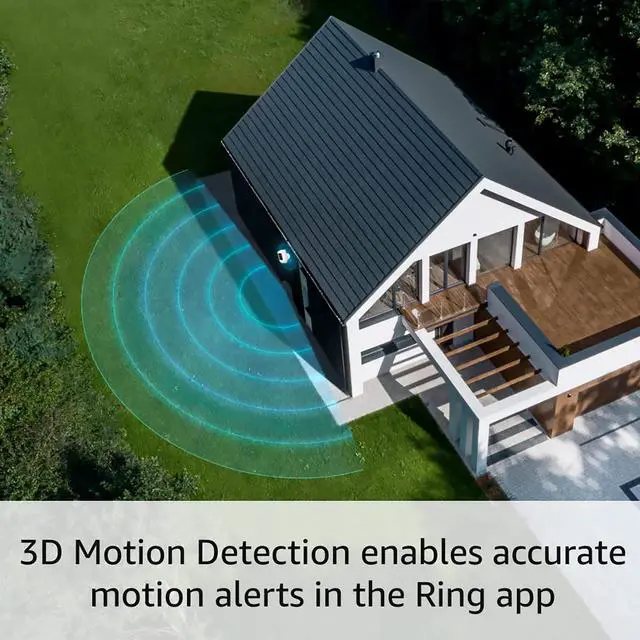 Alt view image 9 of 14 - Ring Spotlight Cam Pro Outdoor Wireless 1080p Battery Surveillance Camera - White