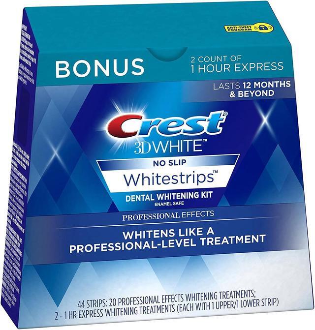 Alt view image 2 of 5 - Crest 3D White Professional Effects Whitestrips 20 Treatments + Crest 3D White 1 Hour Express Whitestrips 2 Treatments - Teeth Whitening Kit