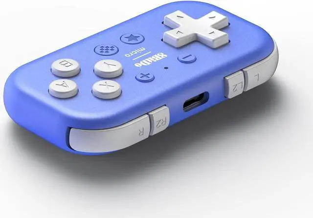 Alt view image 2 of 5 - 8Bitdo Mini Bluetooth Gamepad Controller for Switch, Android, Raspberry Pi - Blue