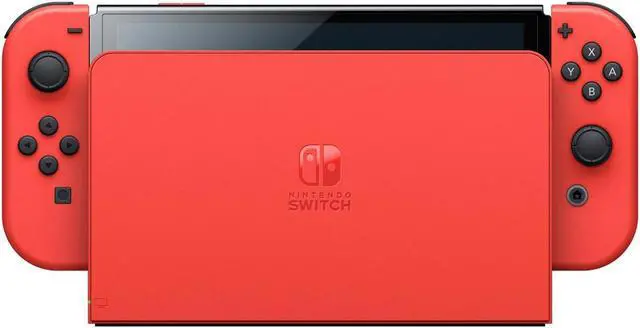 Alt view image 3 of 4 - Nintendo Switch OLED Mario Red Edition with MightySkins Custom Console and Controller Skin Voucher - Japan Import with US Plug