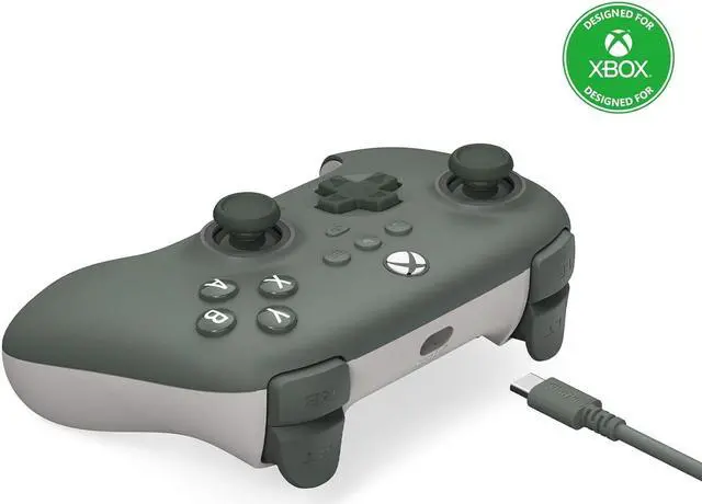 Alt view image 2 of 5 - 8BitDo Ultimate C Wired Controller for Xbox with Fire Ring RGB Lighting Hall Effect Joysticks and 1 Month Ultimate Game Pass Code - Dark Green