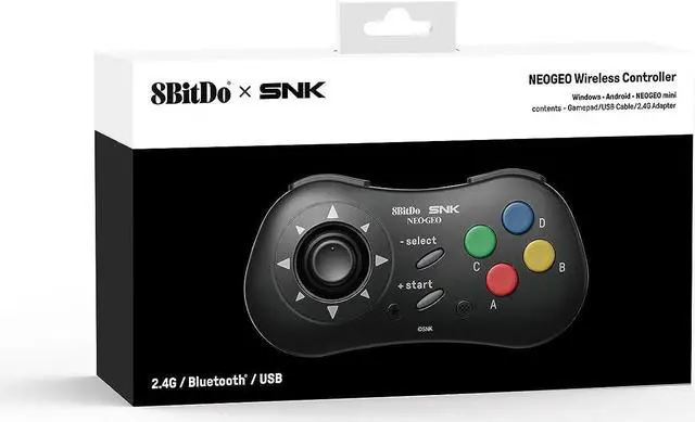 Alt view image 3 of 5 - 8Bitdo NEOGEO Wireless Controller for Windows, Android, and NEOGEO mini - Officially Licensed by SNK - Black Edition