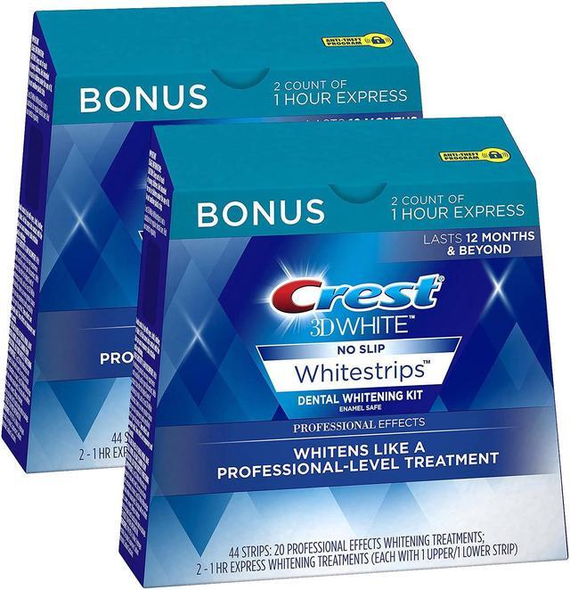 Main image of Crest 2-Pack 3D White Professional Effects Whitestrips 20 Treatments + Crest 3D White 1 Hour Express Whitestrips 2 Treatments - Teeth Whitening Kit