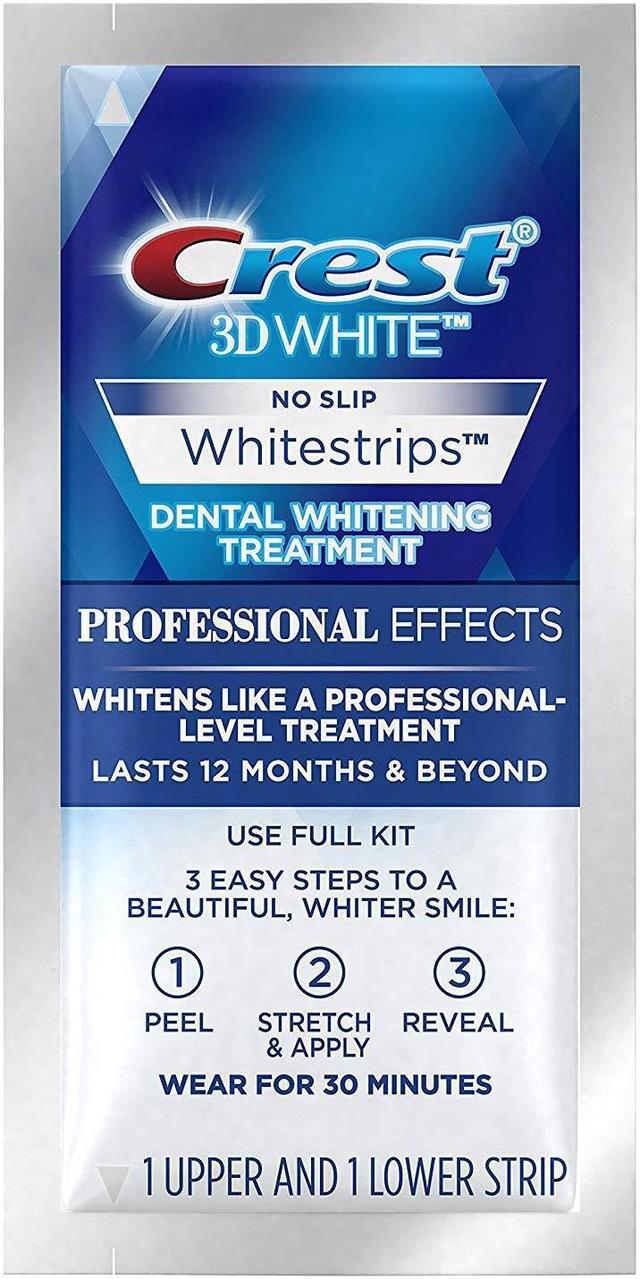Alt view image 3 of 4 - Crest 2-Pack 3D White Professional Effects Whitestrips 20 Treatments + Crest 3D White 1 Hour Express Whitestrips 2 Treatments - Teeth Whitening Kit