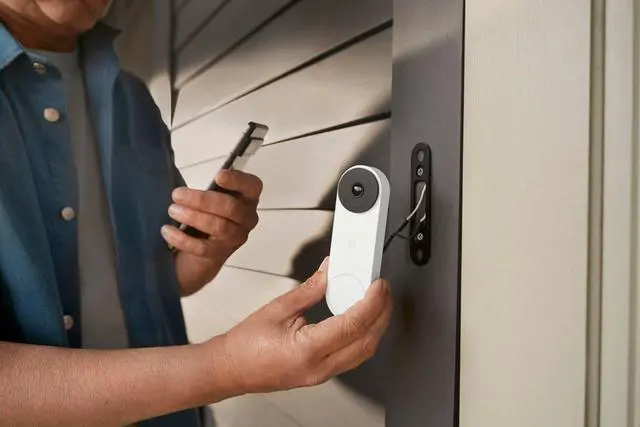 Alt view image 4 of 4 - Google Nest Wired HD Video Doorbell with Night Vision, Audio - 2nd Gen - Snow