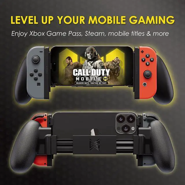 Alt view image 3 of 5 - Mobile Gaming Corps PROTEUS Transforming 3-in-1 Grip for Nintendo Switch, iPhone and Android Mobile Phones