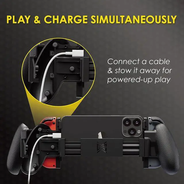 Alt view image 4 of 5 - Mobile Gaming Corps PROTEUS Transforming 3-in-1 Grip for Nintendo Switch, iPhone and Android Mobile Phones