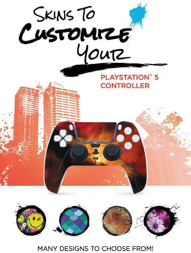 Alt view image 2 of 4 - Sony PlayStation 5 DualSense Wireless Controller with MightySkins Custom Decal Skin Voucher - Glacier White