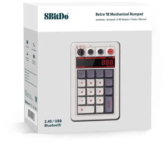 Alt view image 5 of 5 - 8BitDo Retro 18 Wireless Mechanical Number Keypad and Calculator for Windows and Android - N Edition