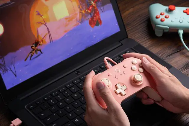 Alt view image 5 of 5 - Ultimate 2C Wired Controller Peach