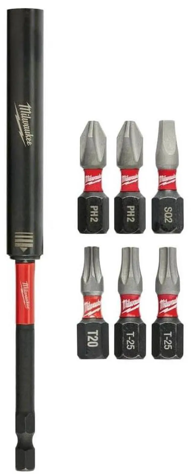 Main image of Milwaukee 48-32-4518 SHOCKWAVE 7-Piece Impact Magnetic Drive Guide Set
