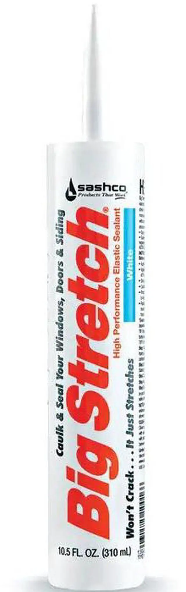 Alt view image 2 of 4 - Sashco 10016 10.5oz Big Stretch High Performance Interior Exterior Weatherproof Seal Caulk - White - 2 Pack
