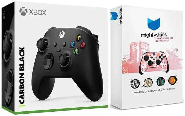 Main image of Xbox Wireless Controller for Series X, Series S, Windows with MightySkins Custom Skin Code - Carbon Black