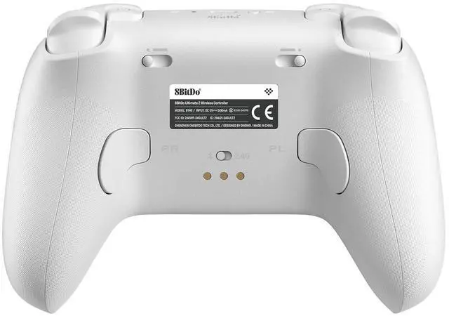 Alt view image 3 of 5 - 8BitDo Ultimate 2 Bluetooth Wireless Controller with Hall Effect Triggers, TMR Joysticks and Integrated Charging Dock - White - 81HE01
