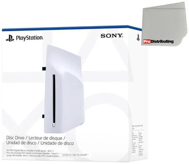 Main image of Sony Playstation 5 Disc Drive For PS5 Digital Edition Consoles with Cleaning Cloth