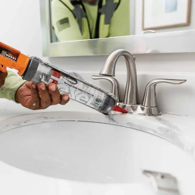 Alt view image 4 of 6 - Sashco Lexel 2 Pack 10.5 oz Kitchen Bath Multi-Use Clear Paintable Solvent Adhesive Caulk - 13010