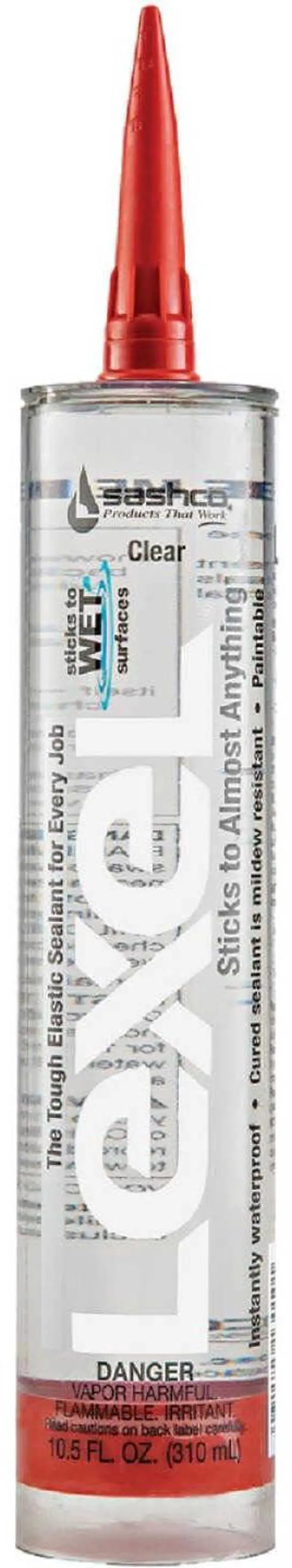 Alt view image 9 of 13 - sashco 13010 10.5oz sashco sealants clear lexel adhesive caulk, 10.5ounce