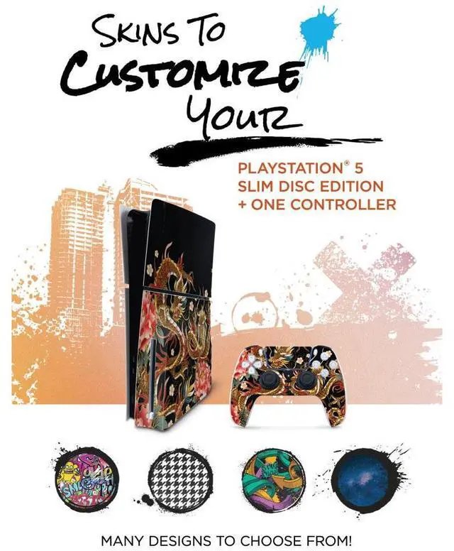 Alt view image 4 of 7 - Sony Playstation 5 Slim Disc with White Pulse Headset, Extra Cosmic Red Controller, Trigger Stop Kit, FPS Grip Kit and MightySkins Decal Voucher + 1 Year CPS Extended Warranty