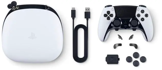 Alt view image 4 of 7 - Sony Playstation 5 Pro Bundle with Black Pulse Headset, Extra EDGE Controller, FPS Grip Kit, Dual Charge Dock and MightySkins Decal Voucher Plus 2 Year CPS Extended Warranty