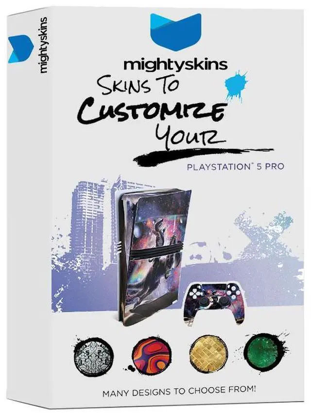 Alt view image 6 of 7 - Sony PlayStation 5 Pro Digital Bundle with Disc Drive, Extra Controller, Vertical Stand, MightySkins Voucher and 1 Year Extended Warranty - Cobalt Blue